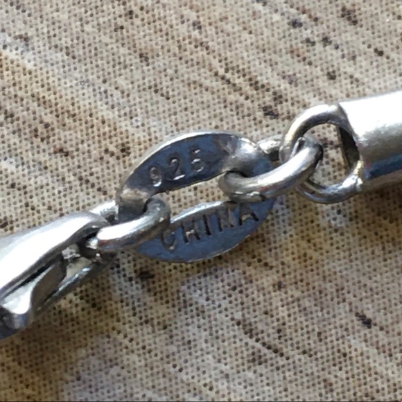 Vintage .925 Sterling Silver Rose Pendant Necklace - Picture 8 of 8